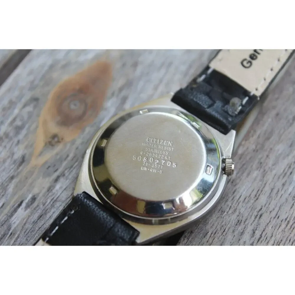 Vintage 1978 Citizen Automatic Mens Silver Watch W/daydate & Gold accents